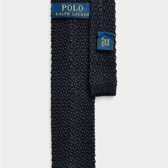 Polo Ralph Lauren Knit Silk tie navy blue - Picture 9 of 13